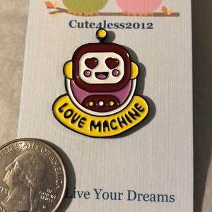 Love Machine Robot Pin Brooch Valentines